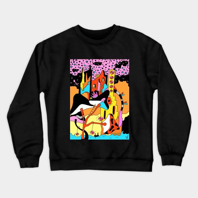 Mushroom Motel Crewneck Sweatshirt by ShelbyWorks